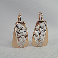 Серьги из золочёного серебра Diamant 93-120-00763-1 позолота