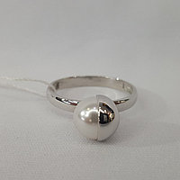 Серебряное кольцо с жемчугом имитированным TEOSA 10120-0016-PLI покрыто родием