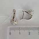 Серьги из серебра с фианитами SOKOLOV 94023499 покрыто  родием с английским замком, фото 3