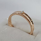 Серебряное кольцо  Бриллиант Aquamarine 060127.6 позолота, фото 2