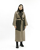 Женское пальто «UM&H 17393413» коричневое (шерсть, кашемир)
