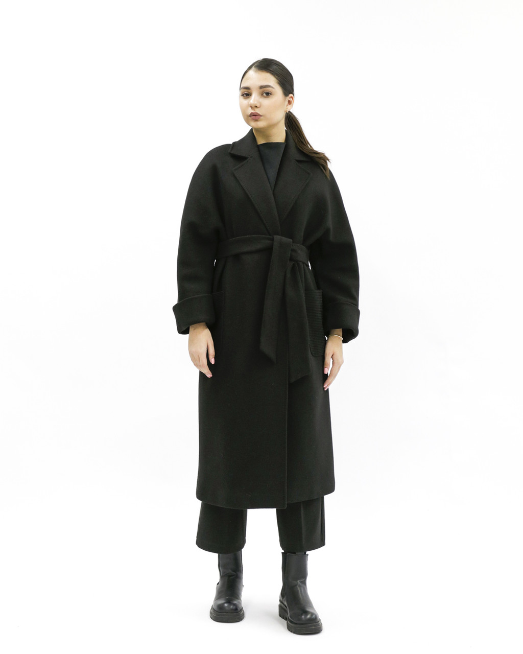 Женское пальто «UM&H 74282877» черное (шерсть), фото 1