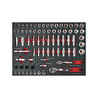 Тележка инструментальная семь выдвижных ящиков, набор инструмента 231 предмет, цвет красный., фото 2