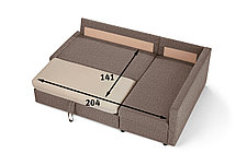Угловой диван-кровать Поло, Медово-коричневый, фото 3