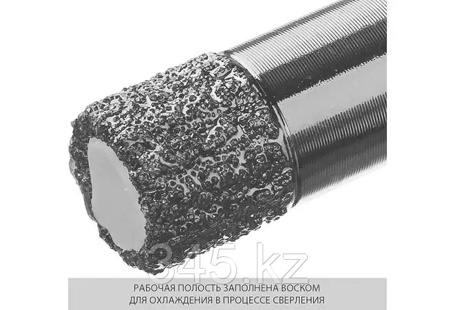 ЗУБР коронка алмазная по керамограниту, вакуумное спекание алмазов, d=8 мм, посадка М14, Профессионал - фото 2 - id-p98431859