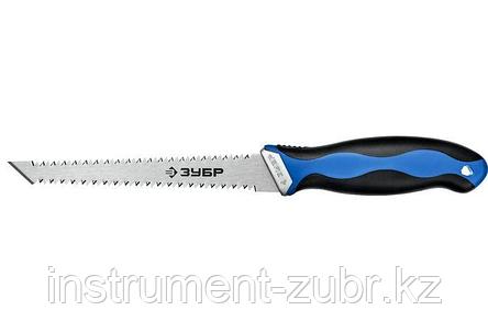 ЗУБР Гипрок 150 мм выкружная мини-ножовка для гипсокартона с двухсторонним лезвием, фото 2