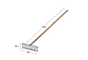 GRINDA PROLine 12 витых зубцов, грабли из нержавеющей стали, фото 2