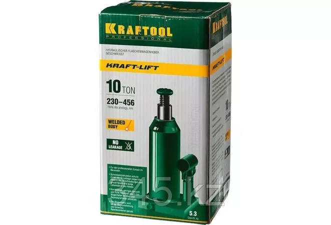 KRAFTOOL KRAFT-LIFT 10т, 230-460мм домкрат бутылочный гидравлический, KRAFT BODY - фото 6 - id-p98431031