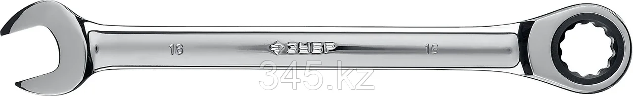 Комбинированный гаечный ключ трещоточный 16 мм, ЗУБР - фото 1 - id-p98431724