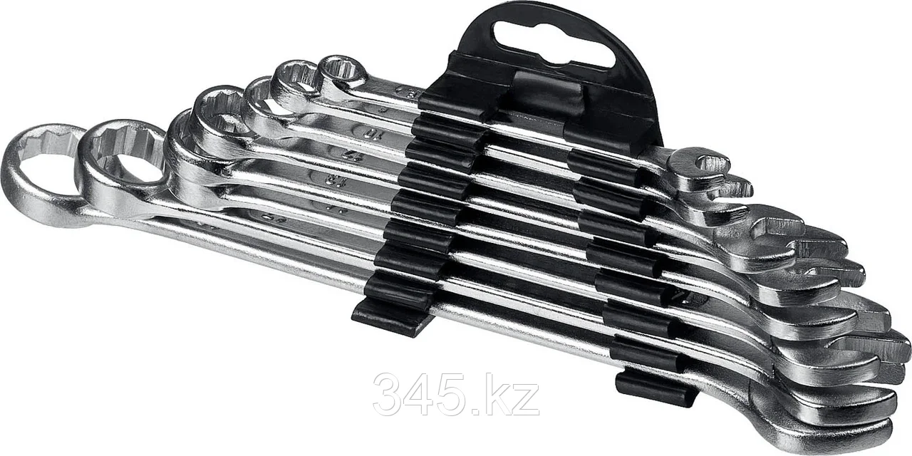 Набор комбинированных гаечных ключей 8 шт, 6 - 19 мм, СИБИН - фото 1 - id-p98432635