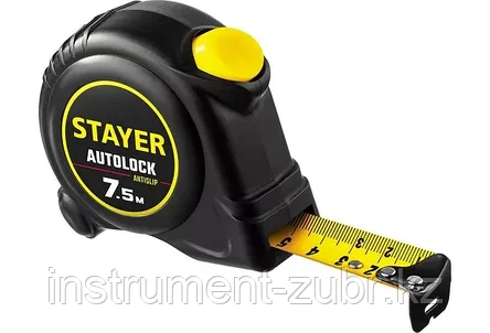STAYER АutoLock 7,5м / 25мм рулетка с автостопом, фото 2