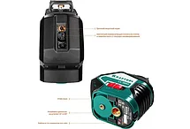 KRAFTOOL LL360 #4 нивелир лазерный, 2х360° , 20м / 70м, IP54, точн. +/-0,2 мм/м, держатель, детектор, в кейсе, фото 2