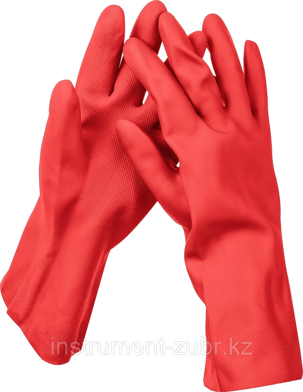 ЗУБР ЛАТЕКС+ перчатки латексные хозяйственно-бытовые, стойкие к кислотам и щелочам, размер XL