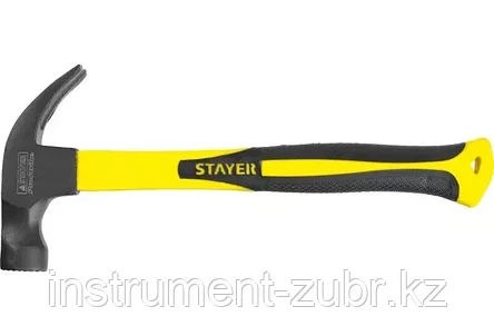 STAYER Fiberglass-M 450 г молоток-гвоздодёр столярный c фиберглассовой рукояткой, фото 2