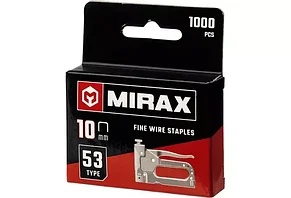 MIRAX 10 мм скобы для степлера узкие тип 53, 1000 шт, фото 3