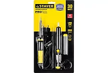 Набор STAYER "PROFI" PROTerm для паяльных работ, 55300 + шприц + подставка + припой, 30 Вт, фото 2