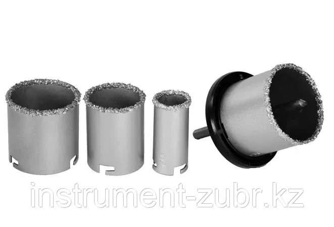 Набор KRAFTOOL: Коронки кольцевые с напылением из карбида вольфрама, 4 шт, 33-53-67-73мм