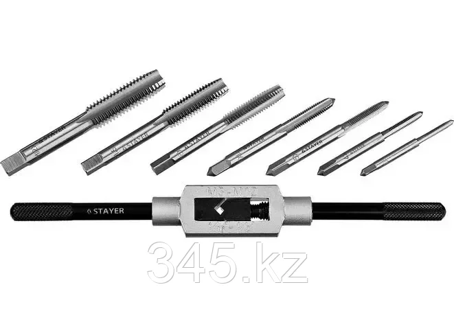 STAYER MaxCut 8 предметов, набор метчиков, инструментальная сталь