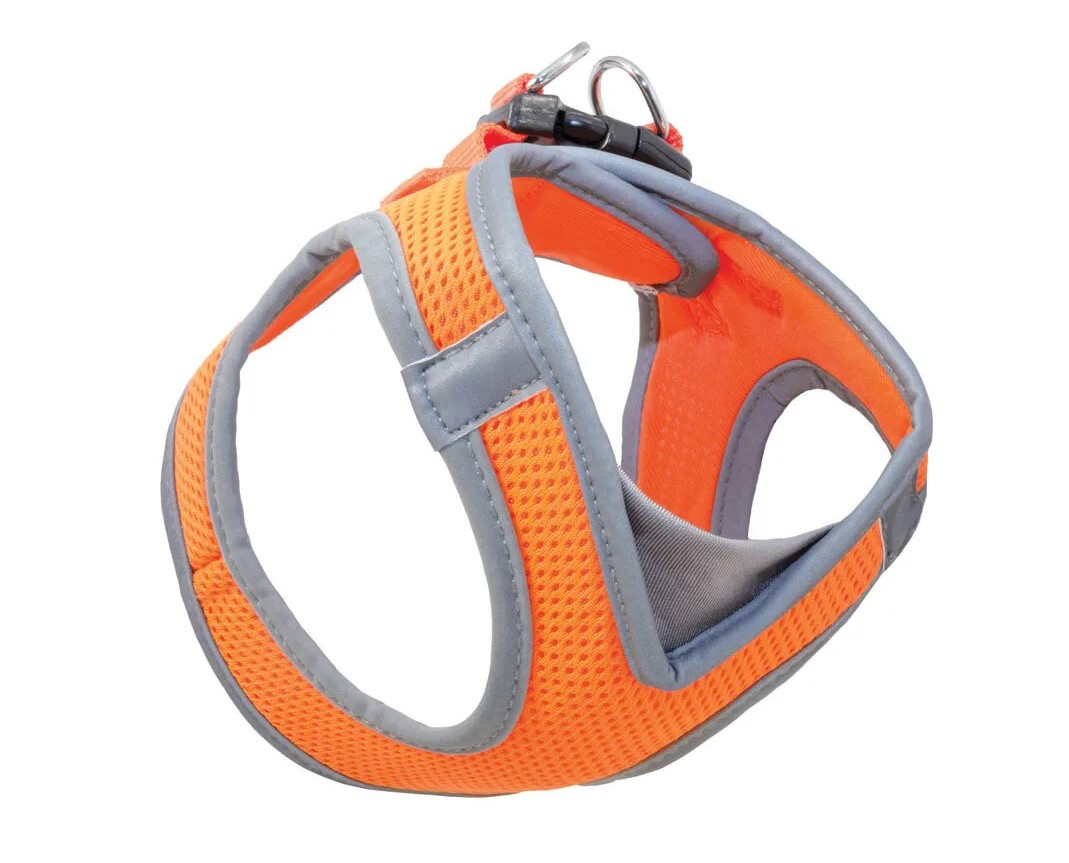 Мягкая шлейка-жилетка нейлоновая оранжевая XS, обхват груди 320-360мм - фото 1 - id-p99307670