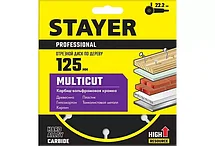 STAYER MultiCut 125х22,2мм, диск отрезной по дереву для УШМ, фото 2