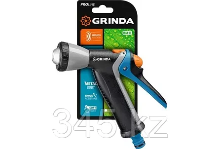 GRINDA PROLine BM-R, плавная регулировка, курок сзади, пистолет поливочный металлический с TPR, фото 2