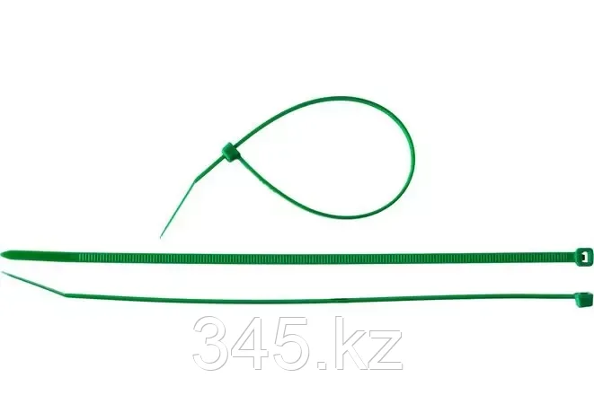 Кабельные стяжки зеленые КС-З1, 2.5 x 150 мм, 100 шт, нейлоновые, ЗУБР Профессионал - фото 1 - id-p98431952