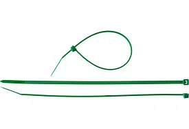 Кабельные стяжки зеленые КС-З1, 3.6 x 200 мм, 100 шт, нейлоновые, ЗУБР Профессионал