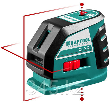 KRAFTOOL CL-70 нивелир лазерный , 20м/70м, IP54, точн. +/-0,2 мм/м, питание 4хАА, в коробке, фото 2