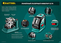 KRAFTOOL CL-70 нивелир лазерный , 20м/70м, IP54, точн. +/-0,2 мм/м, питание 4хАА, в коробке, фото 3