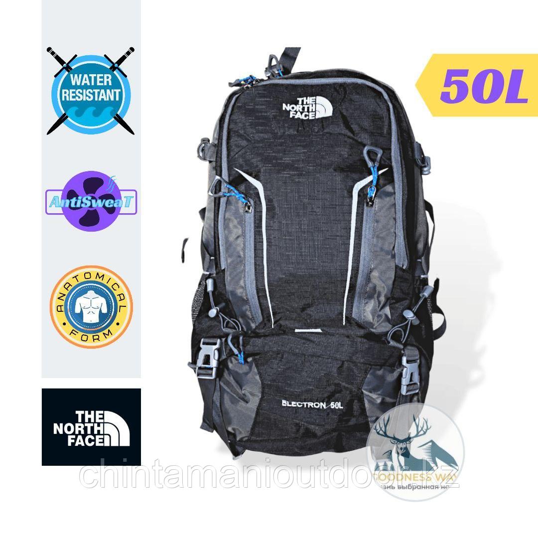 Рюкзак туристический 50 л. The North Face, с каркасом, хит продаж. черный - фото 1 - id-p99308614