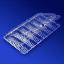 РОССАНПАК Контейнер пластиковый на 6 секций PS прозрачный с нераздельной крышкой 20,5х11,5х2,5см