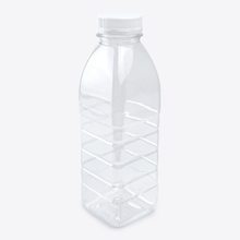 Казахстан Бутылка 500мл PET квадратная прозрачная с крышкой диаметр горловины 3,8см h19см дно 5,8х5,8см