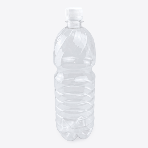 Бутылка 1000мл PET прозрачная с крышкой диаметр горловины 2,8см h25,8см диаметр дна 7,0см