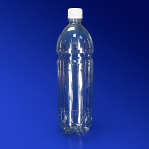 Бутылка 1000мл PET прозрачная с крышкой диаметр горловины 2,8см h26,8см диаметр дна 7,0см