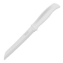 Бразилия Нож Athus 178мм/294мм для хлеба заостренный белый в блистере