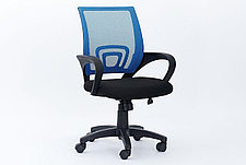 Кресло рабочее Бюрократ Синий, чёрный, фото 2