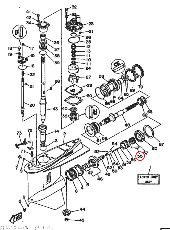 Муфта Yamaha OMAX Y 100-225 6E54563100 - фото 1 - id-p99088410