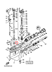 Подшипник игольчатый вертикального вала Yamaha Y 100-140 93315628U9