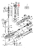 Корпус помпы верх Yamaha Y 100- 250 61A4431101