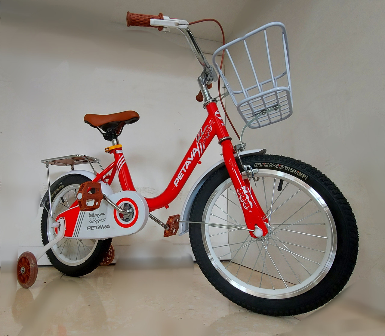 Велосипед для подростков "Petava" 16 колеса с корзиной и багажником. Kaspi RED. Рассрочка.