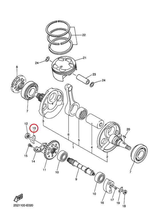 Шайба контровочная Yamaha ATV \ Moto 9021514287