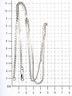 Цепь Бронницкий ювелир 81040050150 серебро с родием, ромб двойной, фото 2