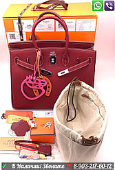 Hermes Birkin Бордовая сумка