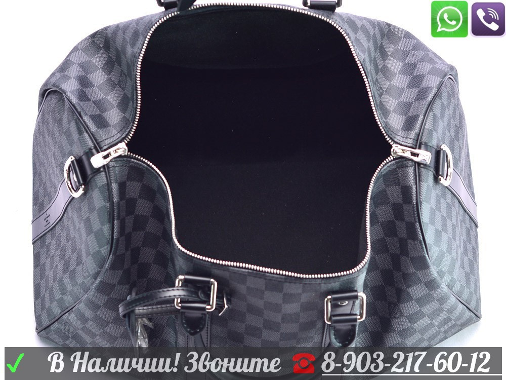 Louis Vuitton Дорожная Сумка Damier Azur Keepal Tahitienne Белая - фото 2 - id-p99195442