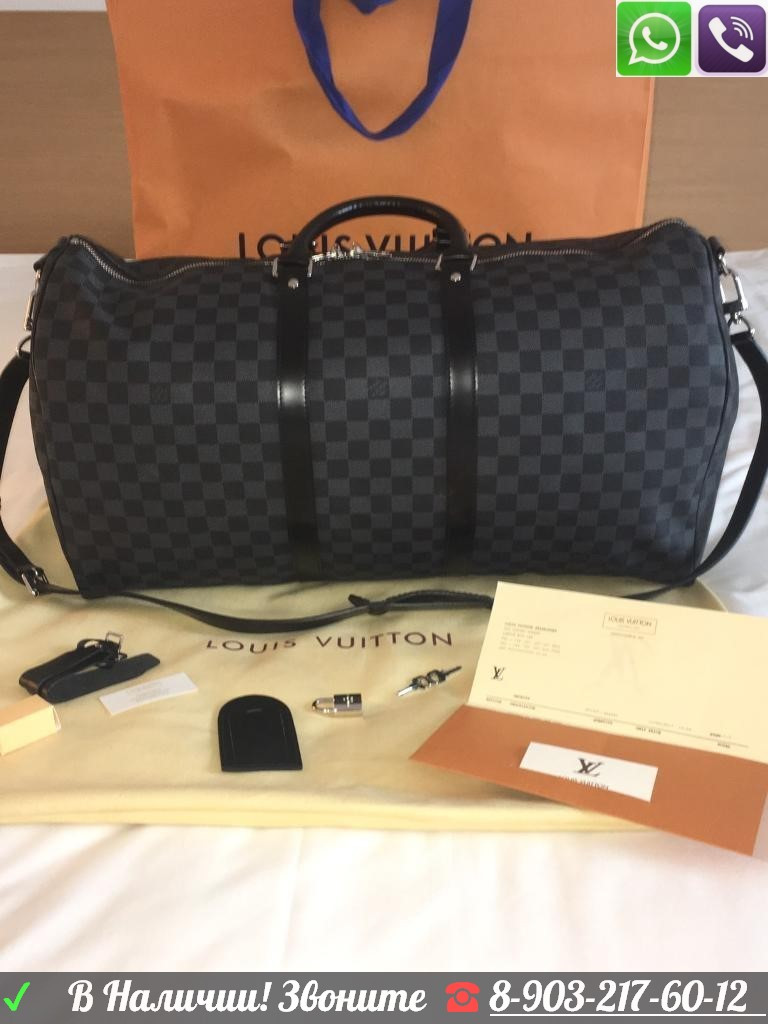 Мужская сумка Louis Vuitton Keepal Graphite