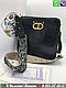 Черная Сумка Christian Dior Oblique Матовая Диор CD Планшетка, фото 8