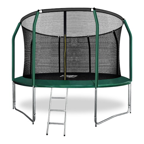 Батут Arland премиум 12FT с внутренней сеткой и лестницей (Dark Green) - фото 1 - id-p99319736