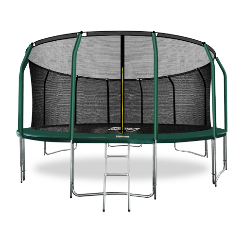 Батут Arland премиум 16FT с внутренней сеткой и лестницей (Dark Green)