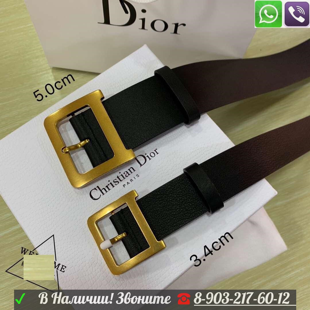 Ремень Diorquake Dior черный с D пряжкой - фото 4 - id-p99197630