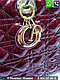 Сумка Dior Lady medium бордовая Диор, фото 8